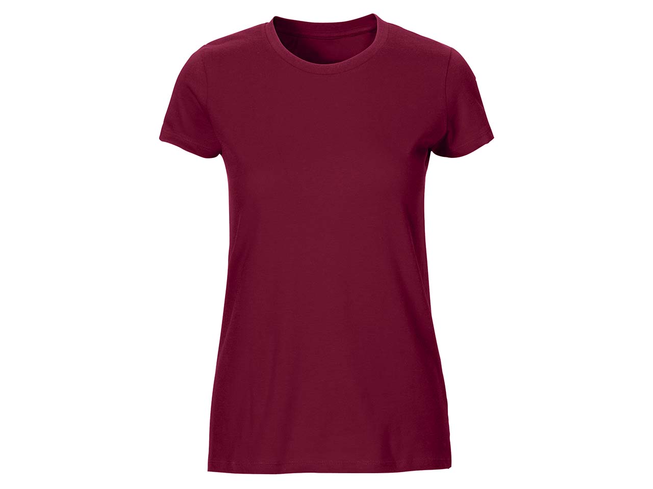Neutral Bio-Damen-T-Shirt mit Rundhalsausschnitt bordeaux, Gr. M