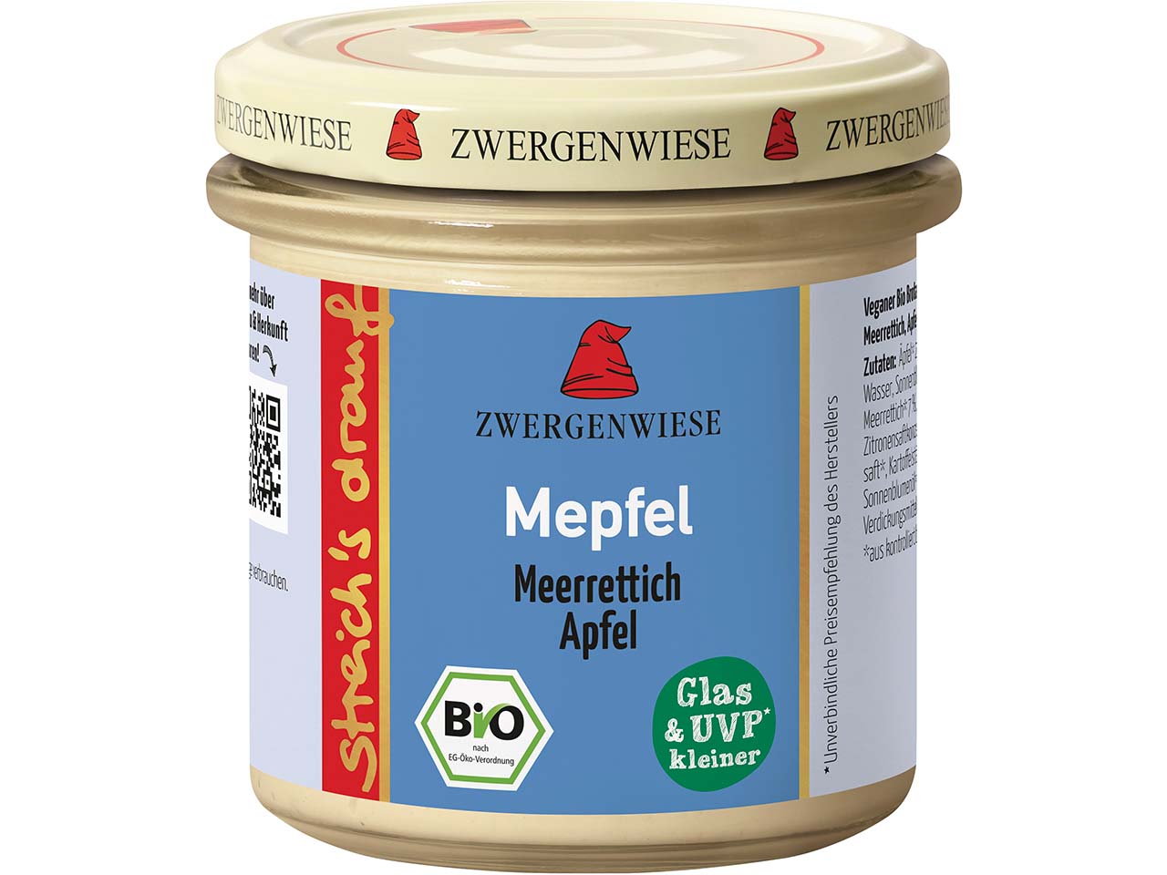 Zwergenwiese streich's drauf Mepfel 'Meerrettich und Apfel', vegan, 135 g