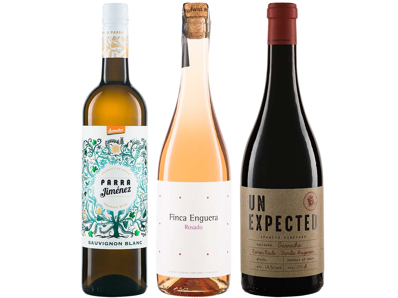 Bio-Weinpaket "Spaniens Sonne" 3er-Set mit Rotwein, Weißwein und Rosé, 3 x 0,75 l