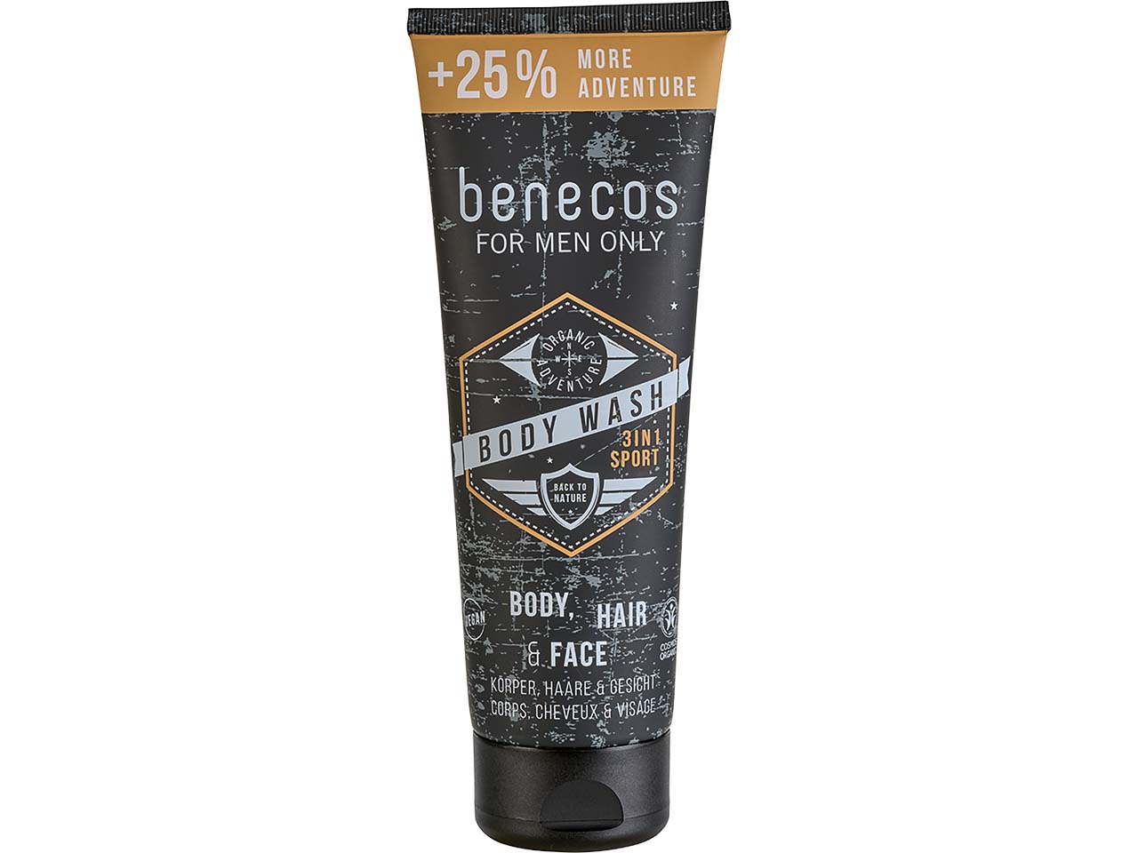 benecos Bio-Sport-Duschgel 3in1 "for men only", 250 ml