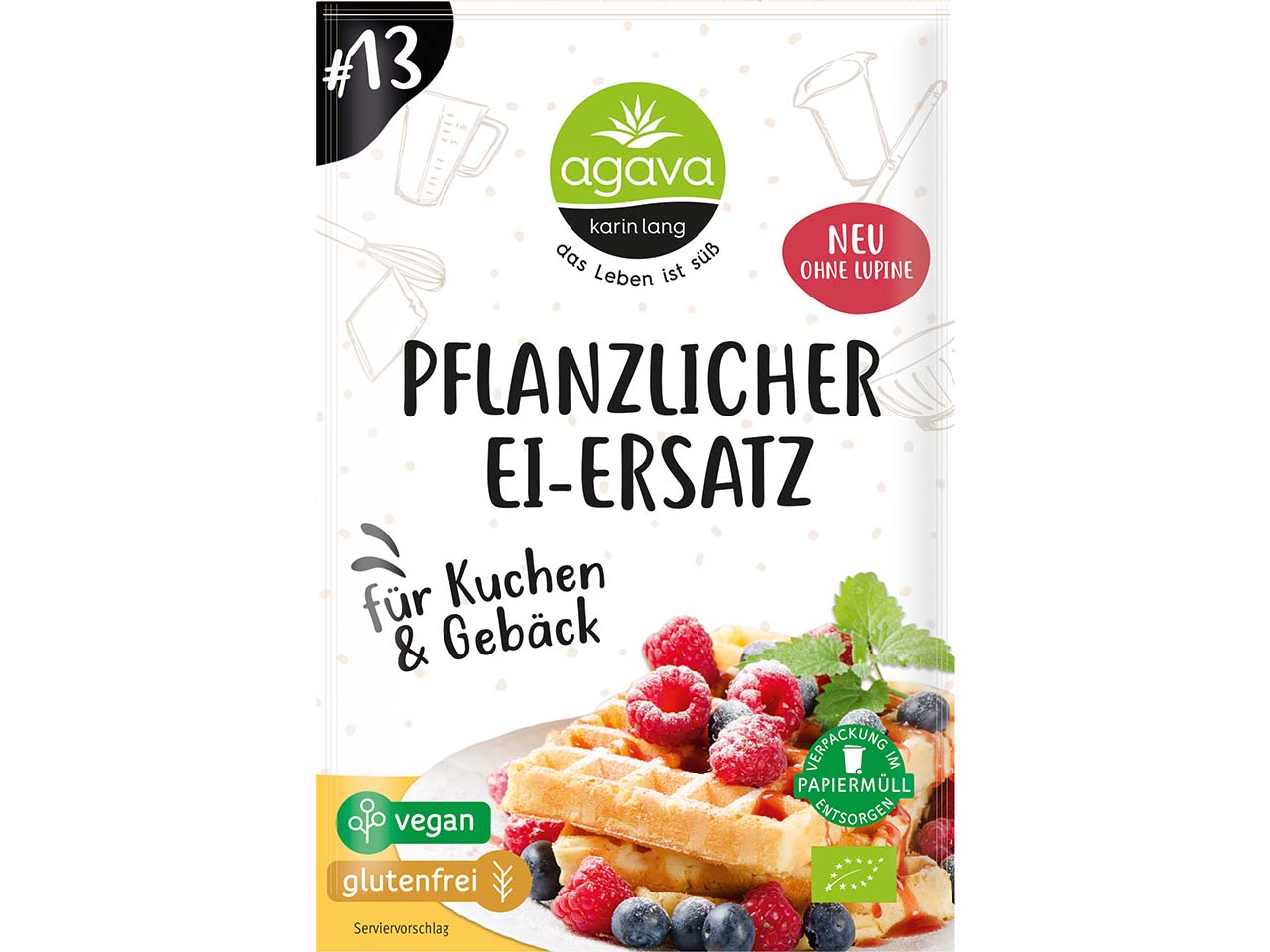 agava Bio Pflanzlicher Ei-Ersatz für Kuchen und Gebäck, 20 g