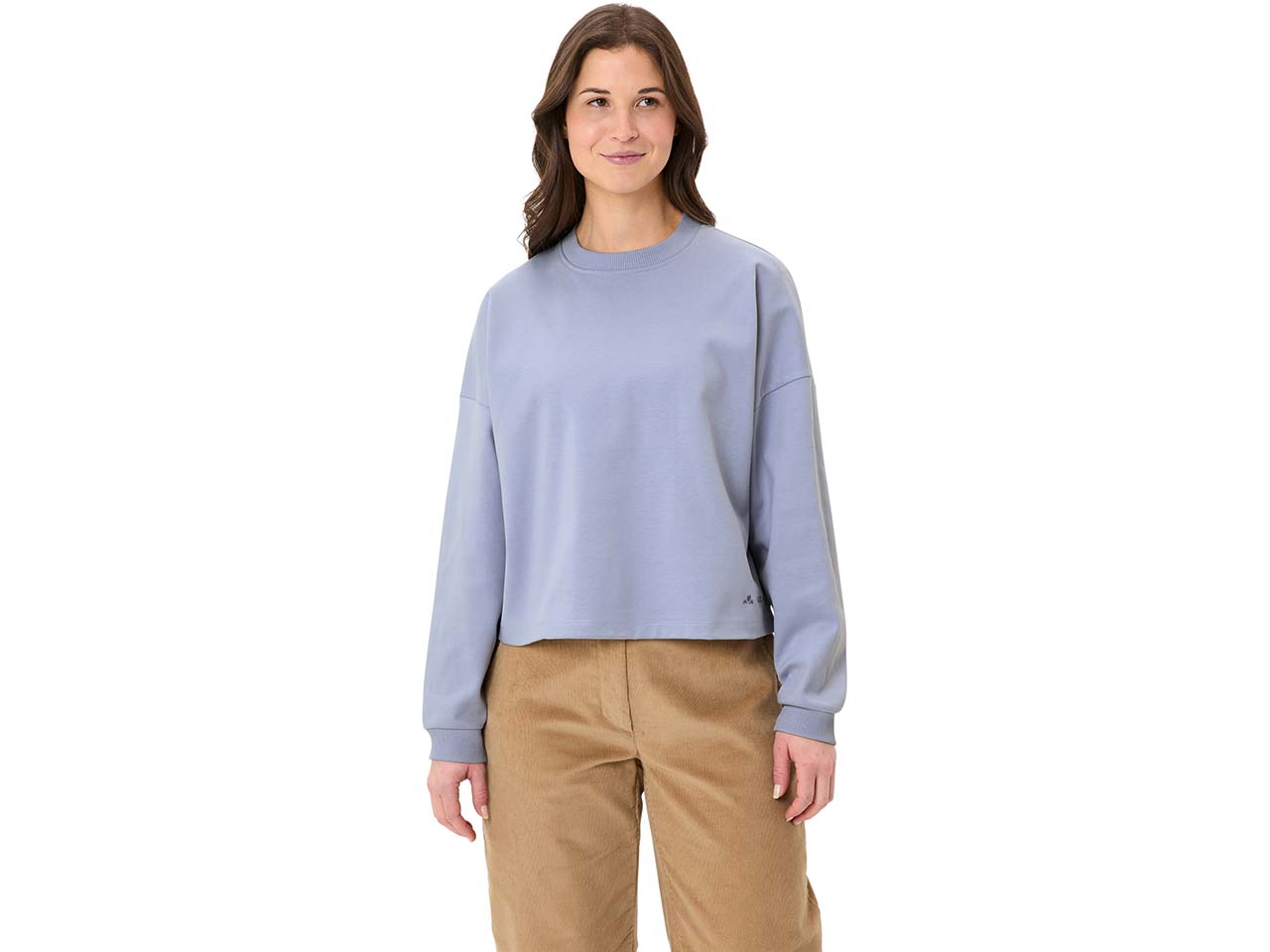 VAUDE Bio-Damen-Langarmshirt "Najun" mit Rückenprint, dark iris, Gr. 38