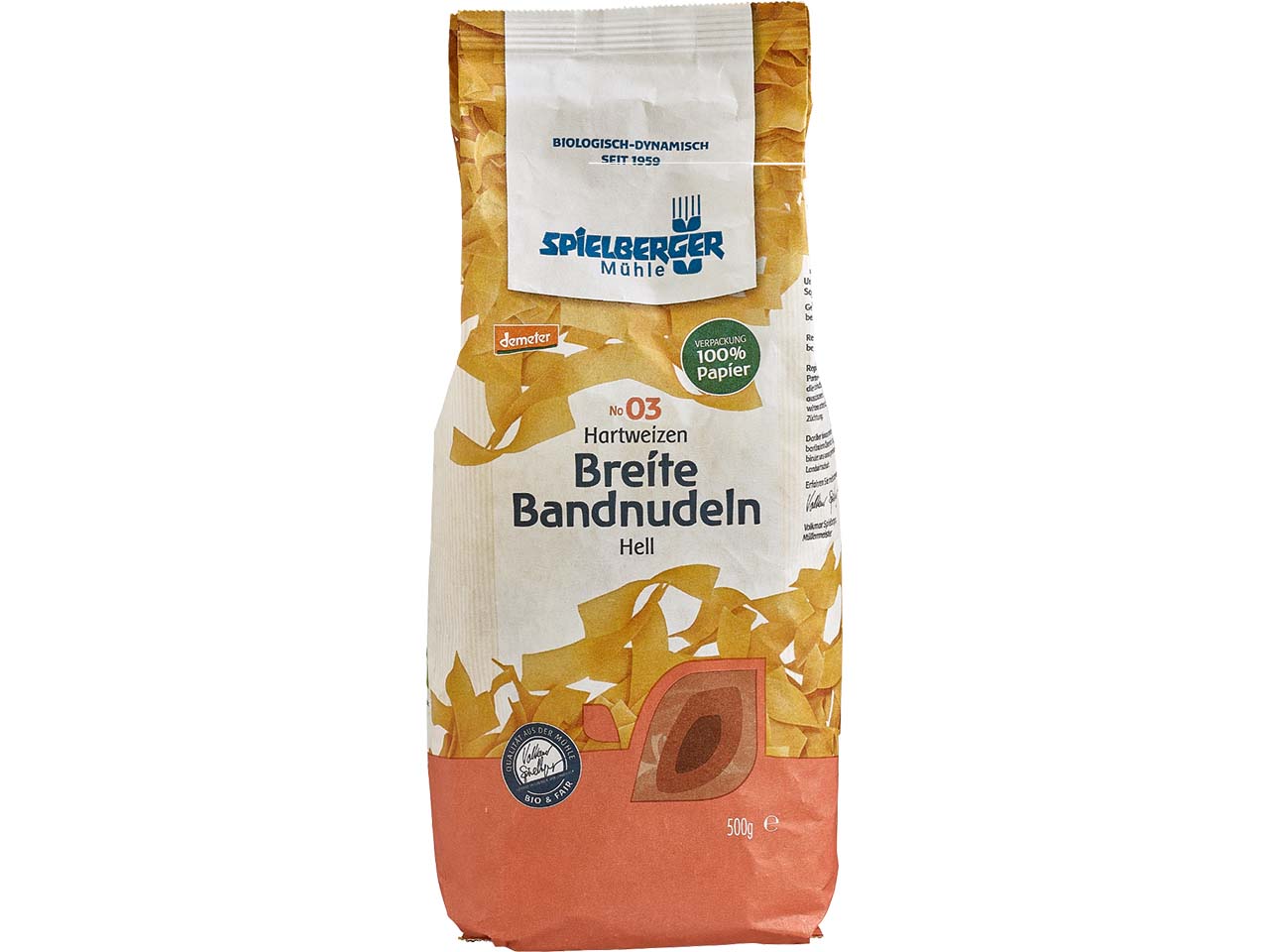 Spielberger Mühle Bio-Bandnudeln aus Hartweizen, 500 g