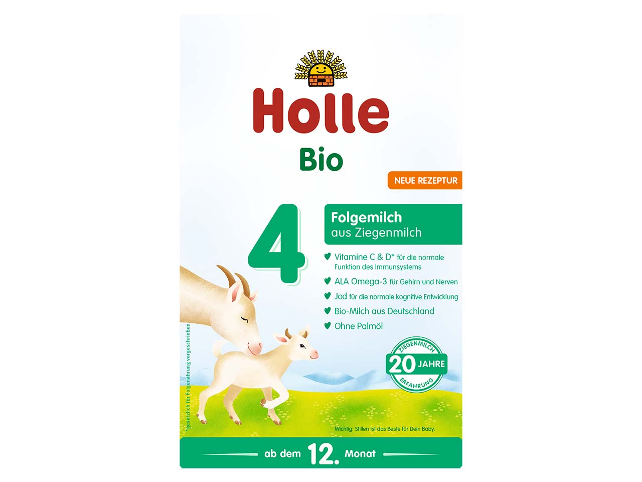 Holle Bio-Folgemilch 4 aus Ziegenmilch, ab 12. Monat, Pulver, 400 g