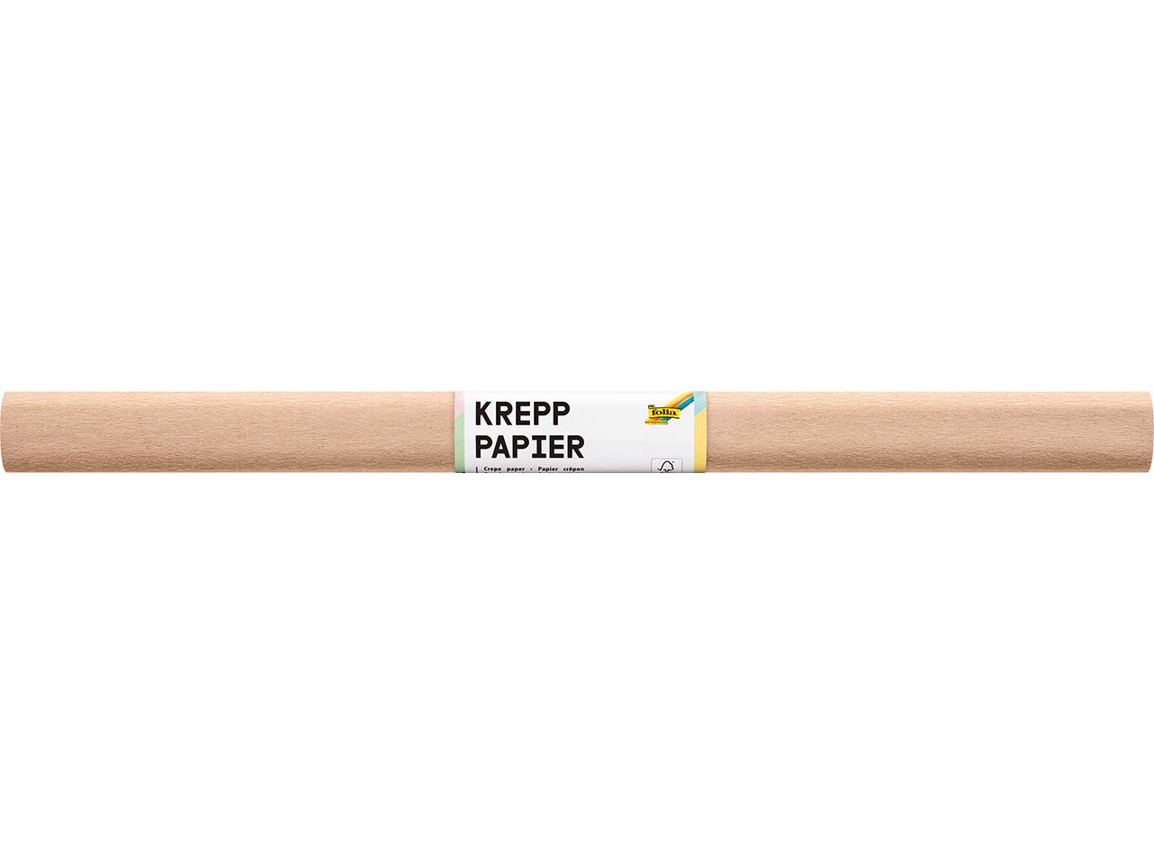 folia Krepppapier-Rollen, 50 cm x 2 m, 10 Rollen, hellbraun