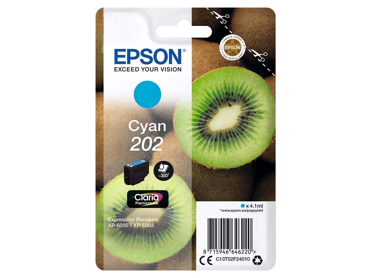 Epson Tintenpatrone 202 cyan