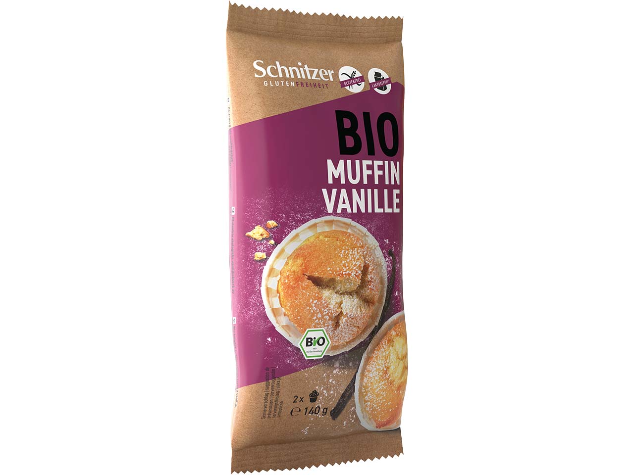 Schnitzer Bio-Muffin "Vanille", 2er-Pack, glutenfrei, 140 g