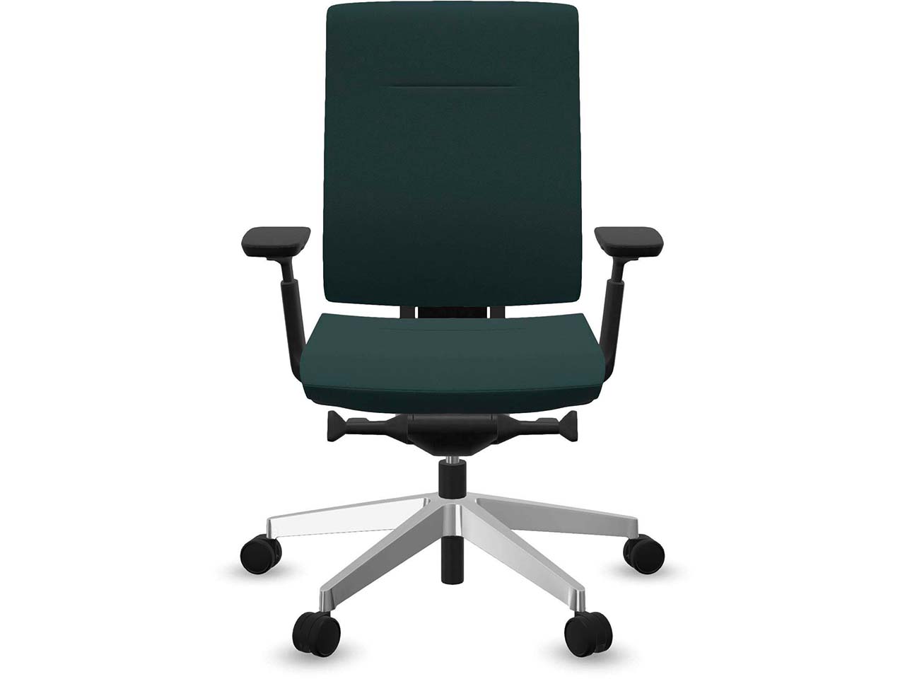 Profim Bürodrehstuhl "XENON" mit Armlehnen, Gestell: silber, Stoff: grün