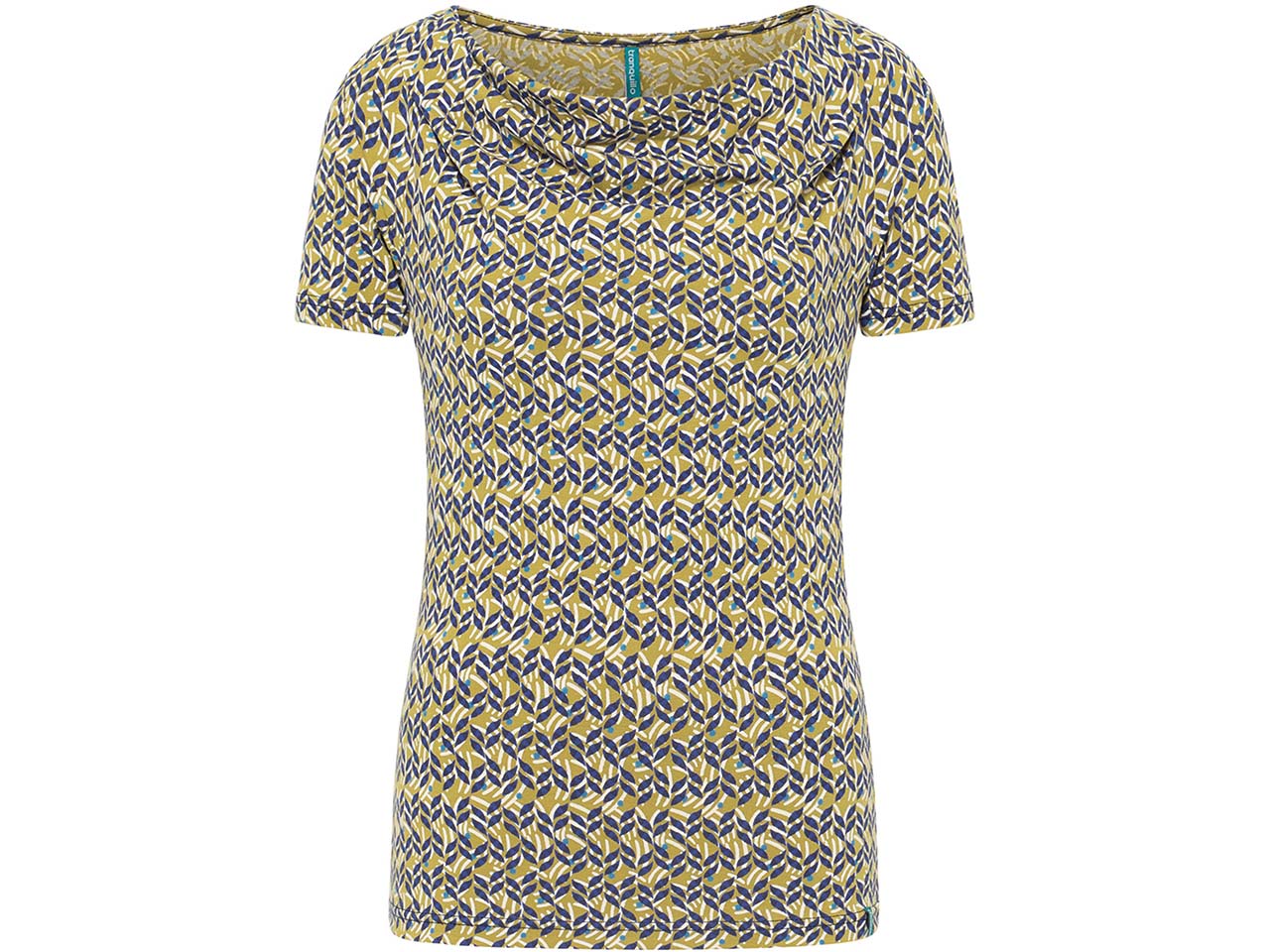 tranquillo Bio-Damen-T-Shirt aus Jersey mit Wasserfallausschnitt, bamboo, Gr. XS