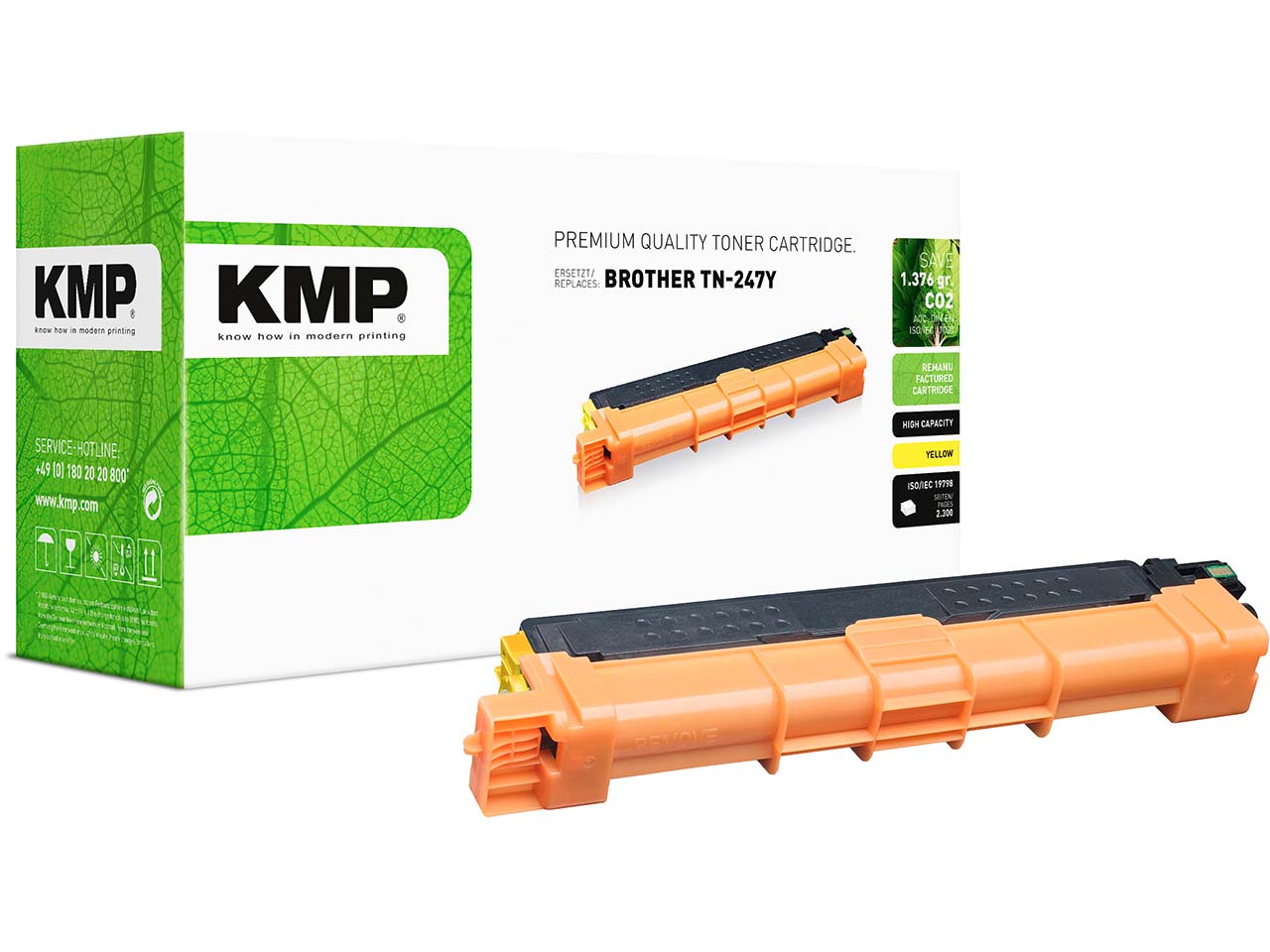 KMP Toner ersetzt Brother TN-247Y gelb