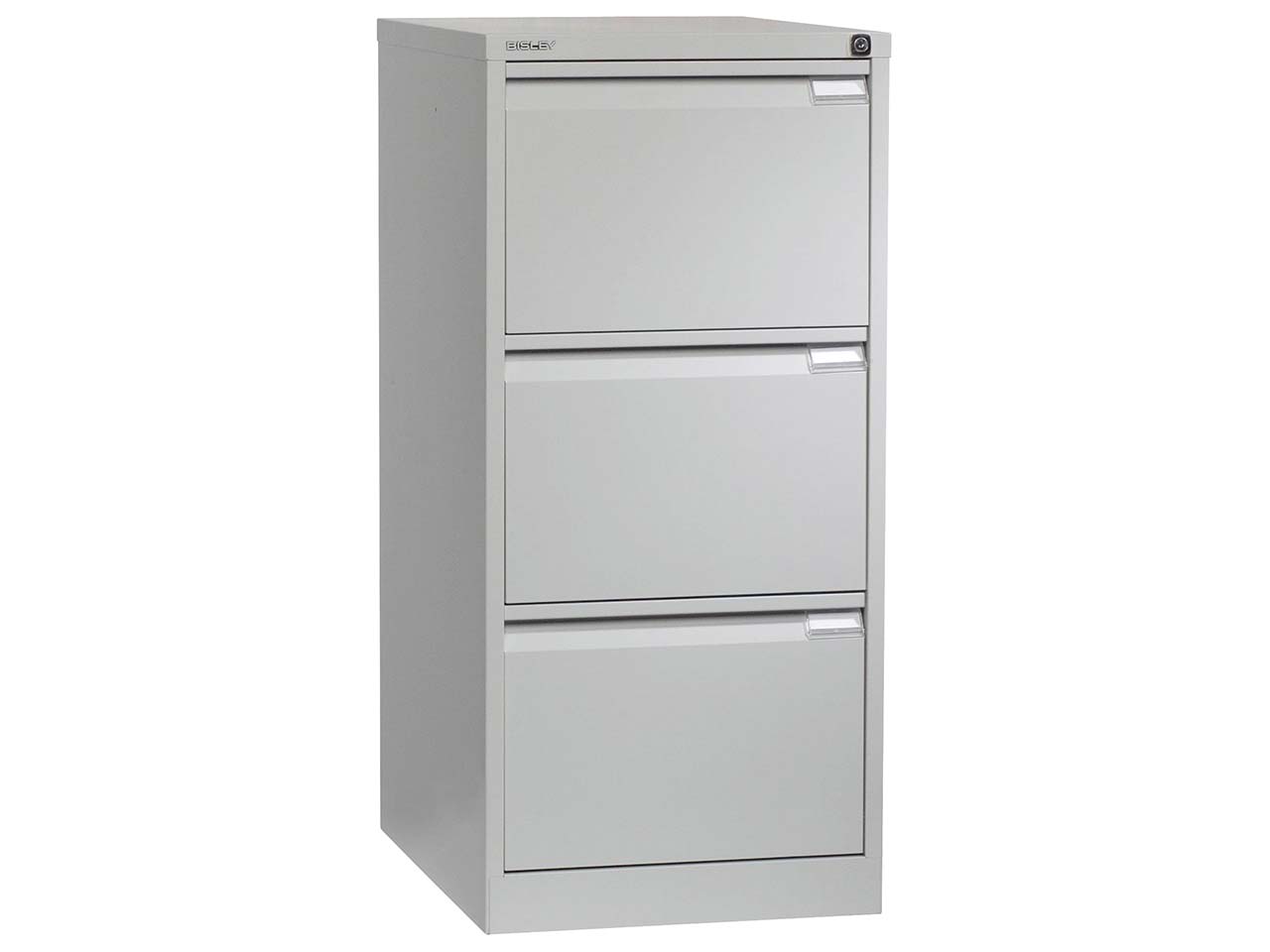 Bisley Hängeregistraturschrank lichtgrau 3 Schubladen 1-bahnig RAL 7035