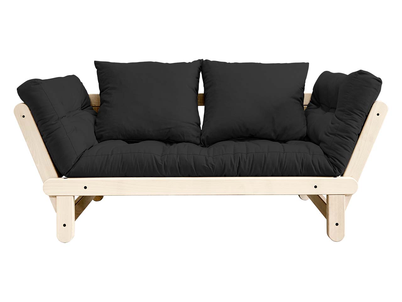 Karup Design Schlafsofa "Beat" klarlackiertes Gestell, dunkelgrau