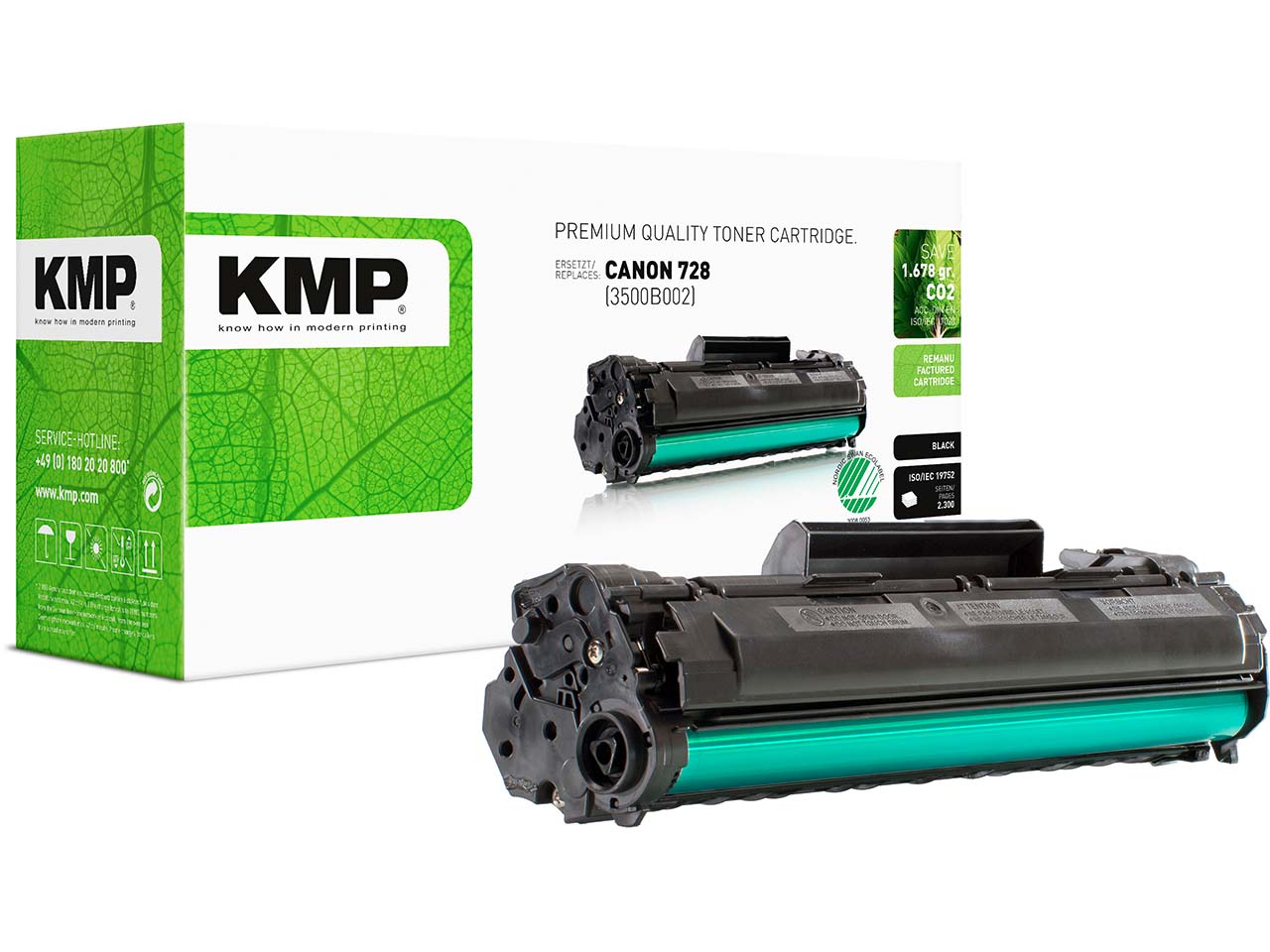 KMP Druckkassette ersetzt Canon 728 schwarz