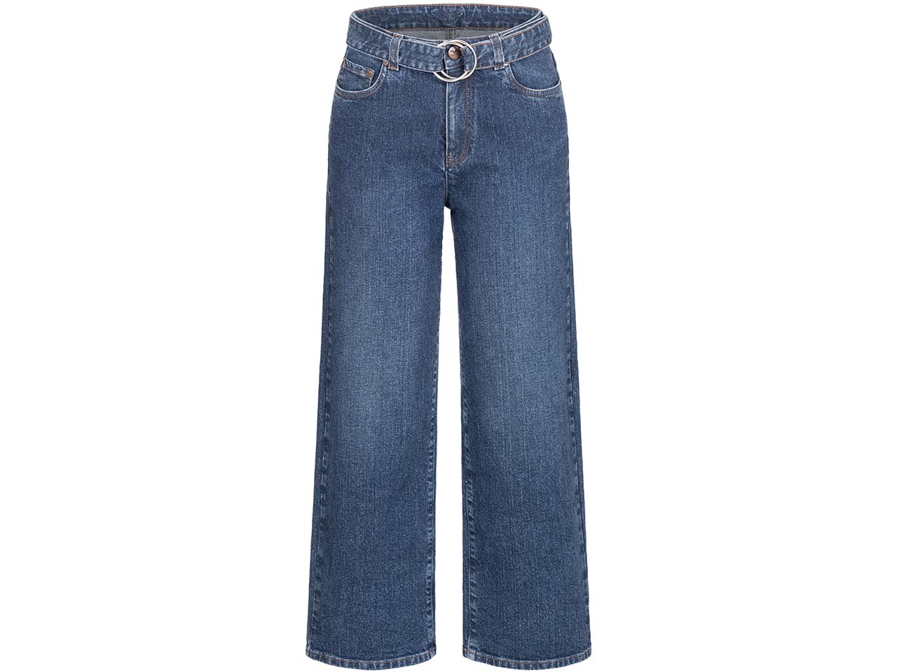 Feuervogl Bio-Damen-Culotte "Flora" mit Gürtel, medium blue, Gr. 36