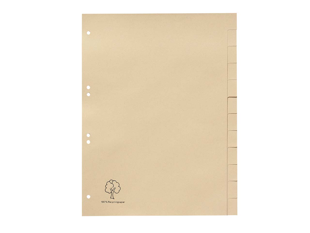 Register aus Tauenpapier blanko, DIN A4, 12-teilig