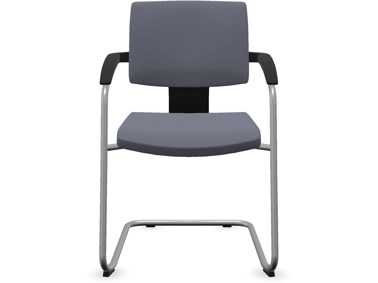 Profim Freischwinger "XENON" mit Armlehnen, stapelbar, silber, Stoff: lavendel