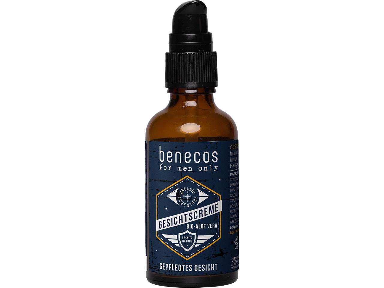 benecos Bio-Gesichtscreme "for men only", 50 ml