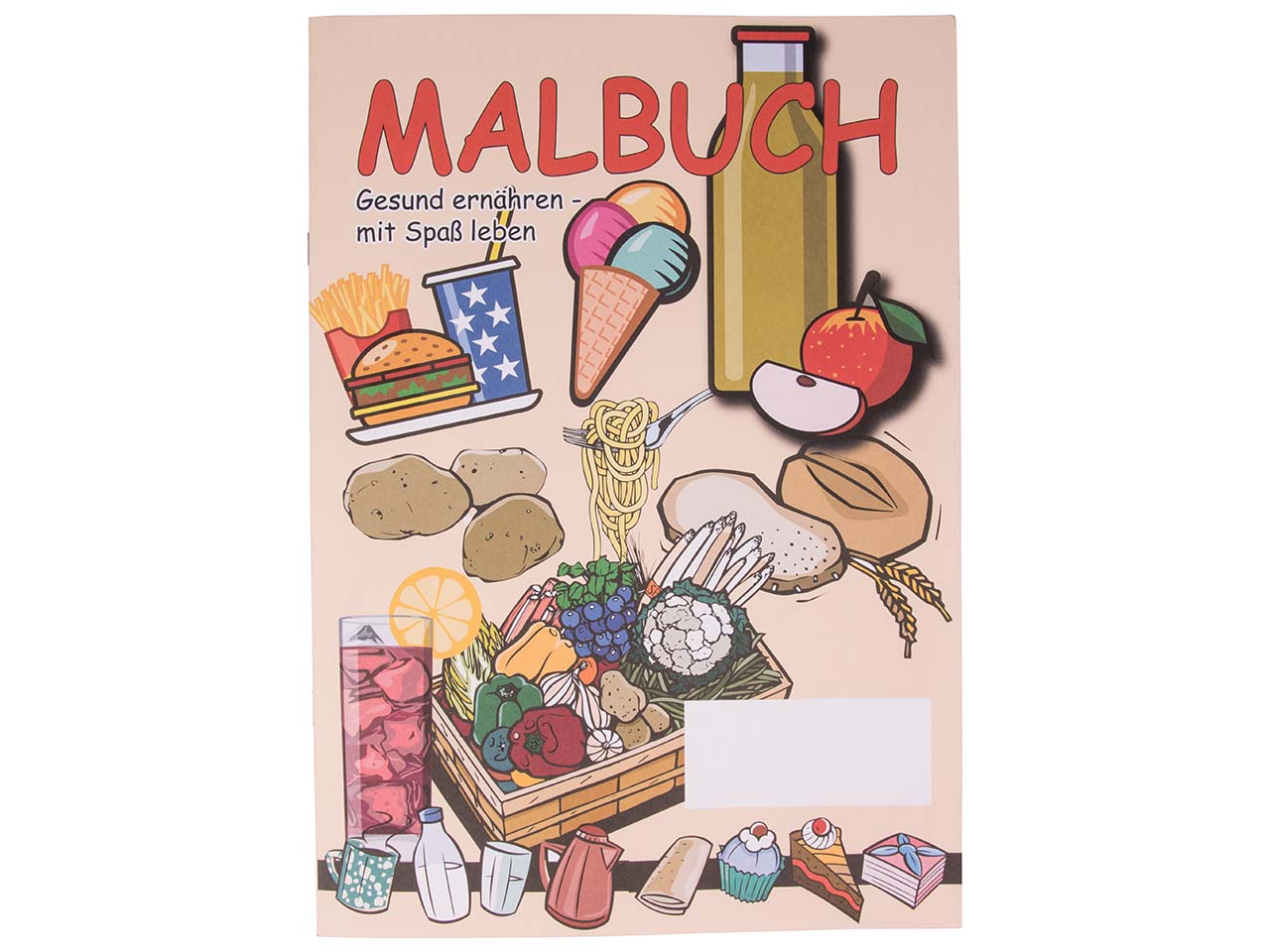 Malbuch "Ernährung"  Format A4, 12 Seiten