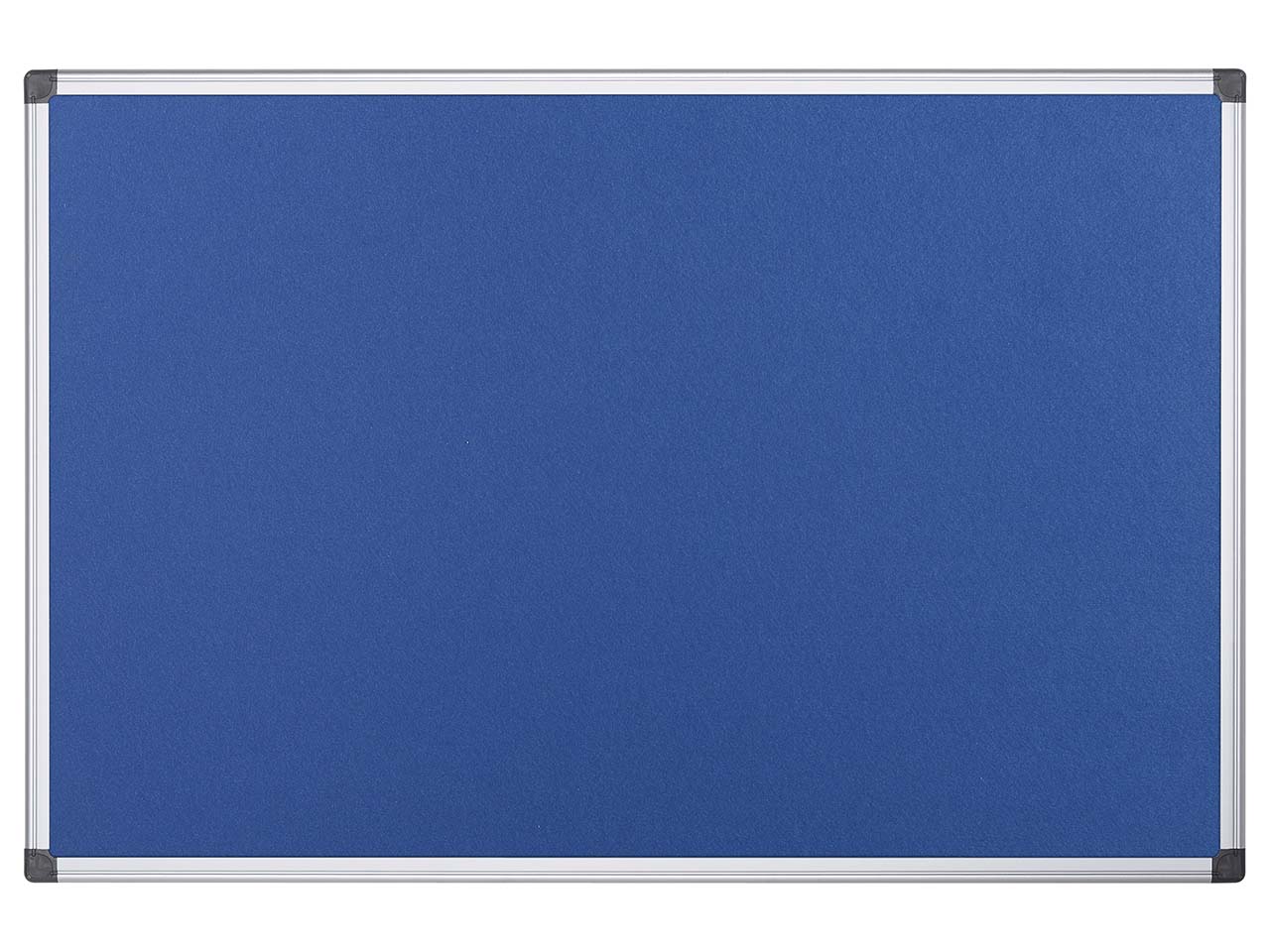 Bi-Office Textil-Pinnwand mit Aluminiumrahmen 90 x 60 cm blau