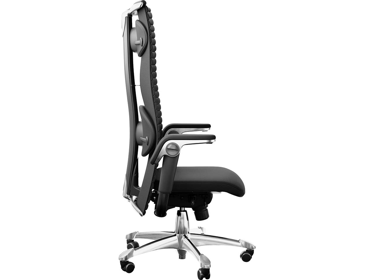 HAG Bürodrehstuhl "Excellence 9331" TiltDown AL, Gestell: sw, Leder "Paloma Soft" black