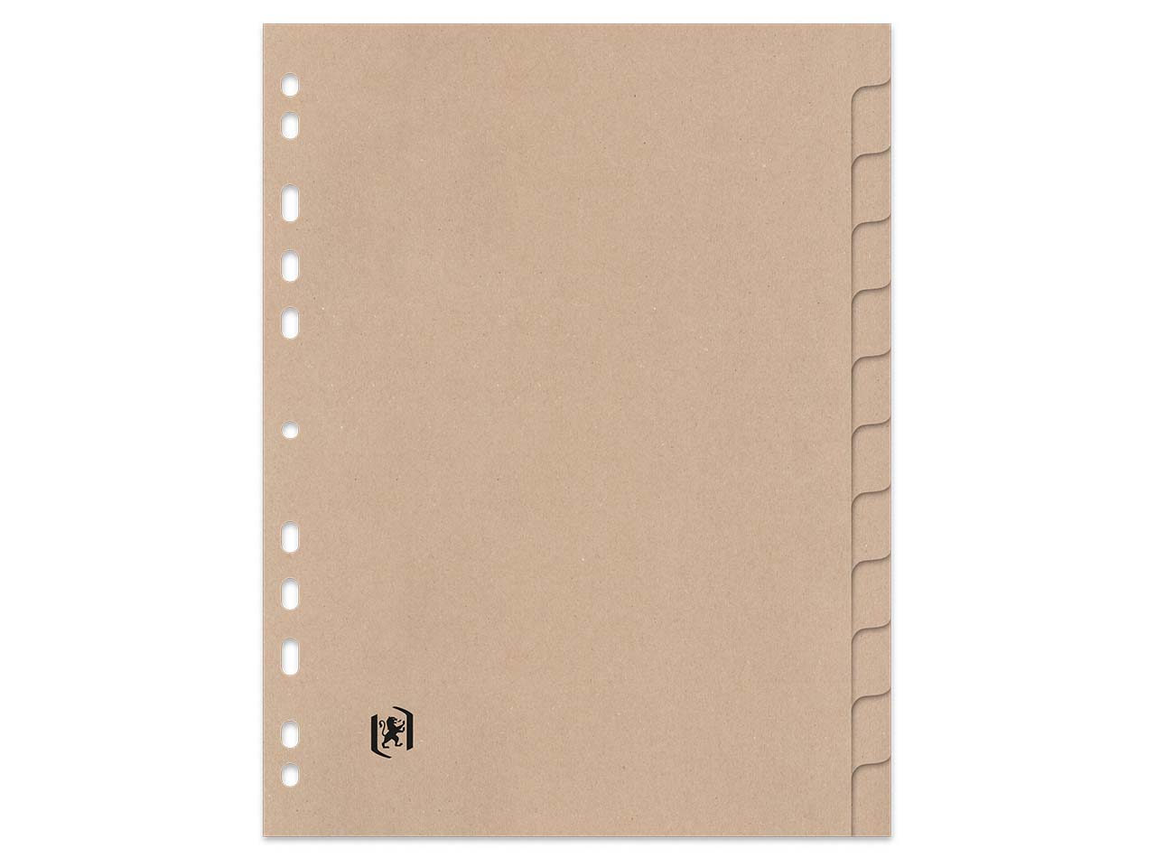 OXFORD Register "Touareg" aus Recyclingpapier, DIN A4, 12-teilig, beige