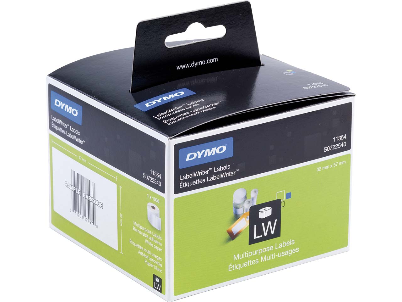 Thermo-Etiketten 57x32 abl.Vielzweck (1 Rolle à 1000 Etiketten)