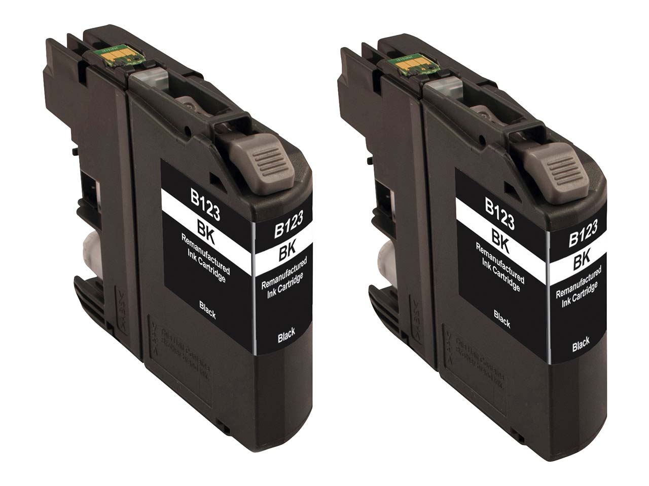 memo Doppelpack Tintenpatronen ersetzt Brother LC-123BK schwarz