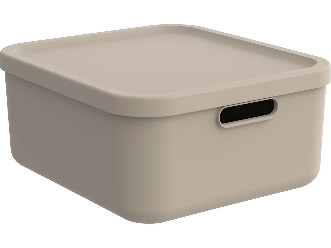 rotho Aufbewahrungsbox 'ALBULA LIGHT' aus Recyclingkunststoff, 20 l, cappuccino