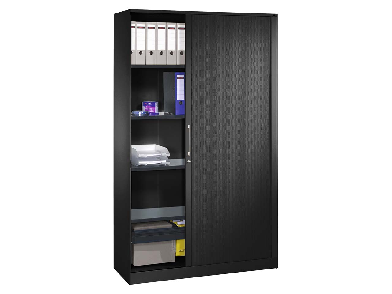 Rollladenschrank "CONTACT", Höhe 198 cm  (BxT) 120 x 43,5, schwarz