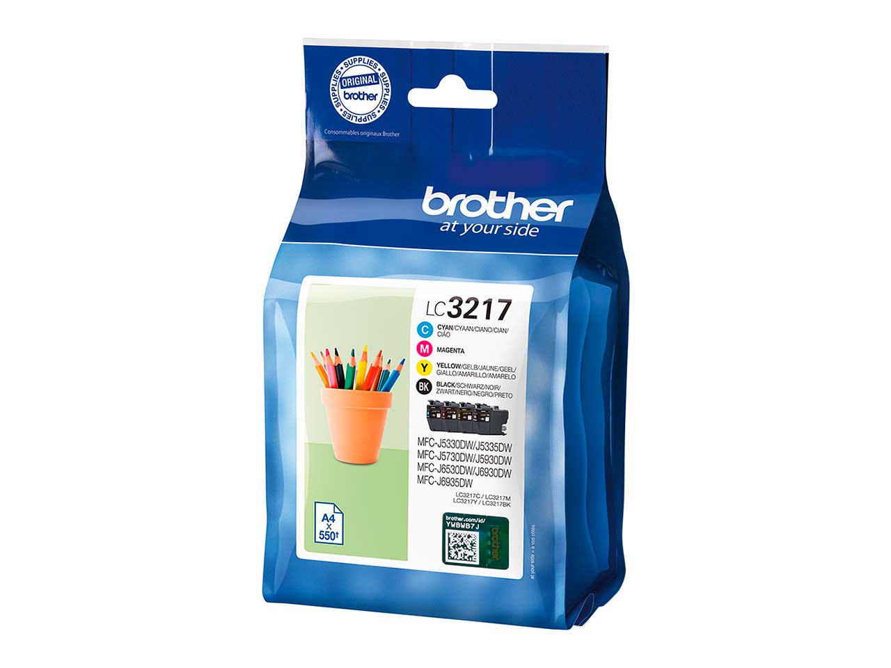 Brother Tintenpatronen LC-3217BK/C/M/Y schwarz, cyan, magenta, gelb 4er-Set