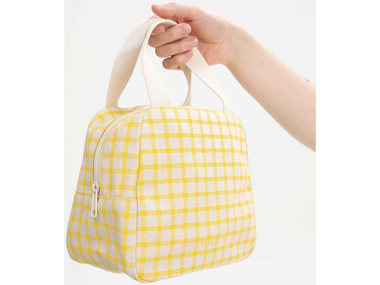 MELA Bio-Organizer-Tasche "JASMEET" 4,5 l, greige/summer grid print