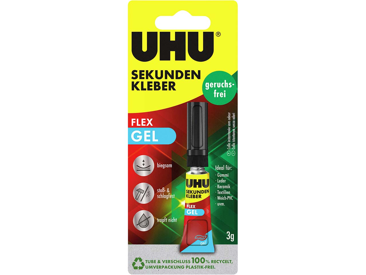 UHU Sekundenkleber "SUPERFLEX" gel, 3 g