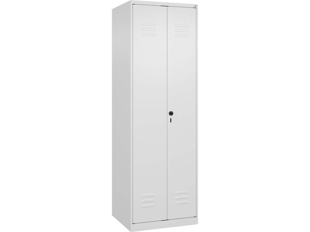 C+P Wäsche-/Garderobenspind Classic PLUS, 2 Abteile, 1850x600x500mm, Verkehrsweiß