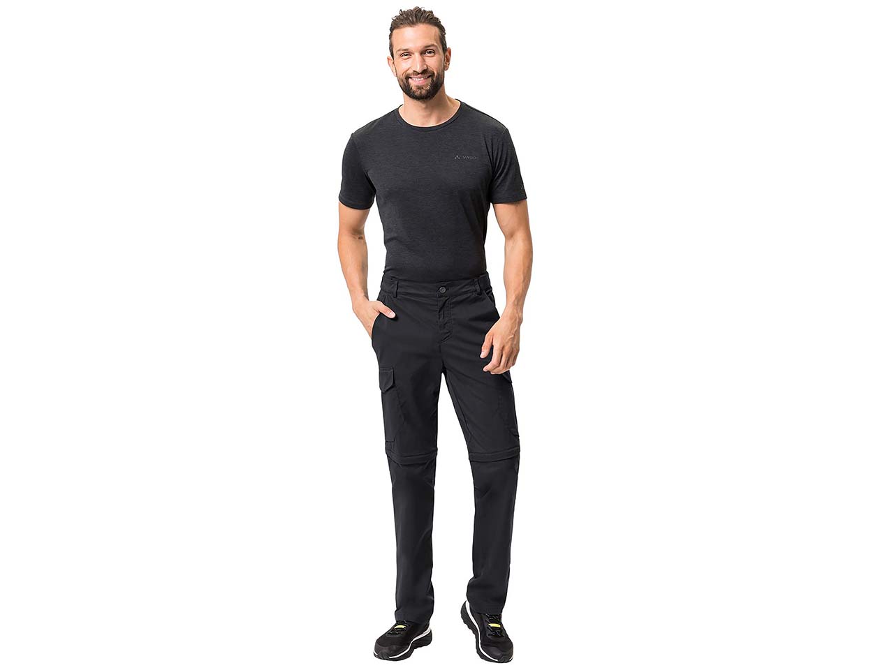 VAUDE Herren-Cargohose "Neyland ZO" mit zwei Beintaschen, black, Gr. 48