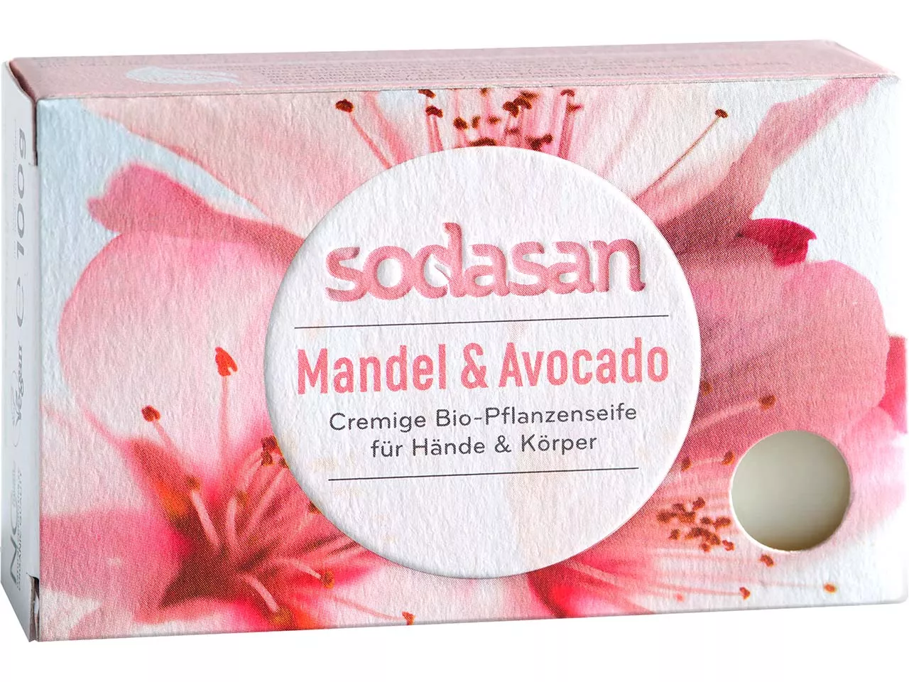 Sodasan Pflanzenölseife "Cream" Mandel & Avocado, 100 g