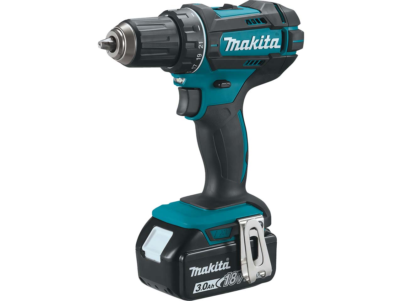 Makita Akku-Bohrschrauber "DDF482RFJ" 18V/3Ah, inkl. 2 Akkus + Ladegerät