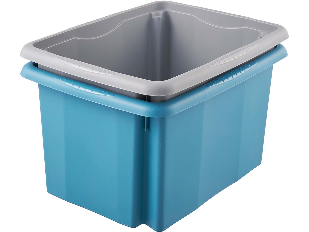 keeeper Aufbewahrungsbox "Emil Eco Line" mit Deckel "Emilia", 38x28,5x20,5 cm, 15 l, blau