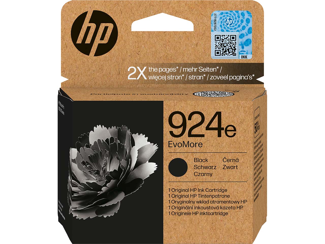 HP Tintenpatrone 4K0V0Ne, Nr. 924e schwarz