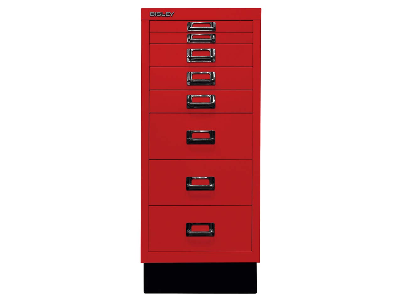 BISLEY Schubladenschrank "MultiDrawer" DIN A4 mit 8 Schubladen kardinalrot