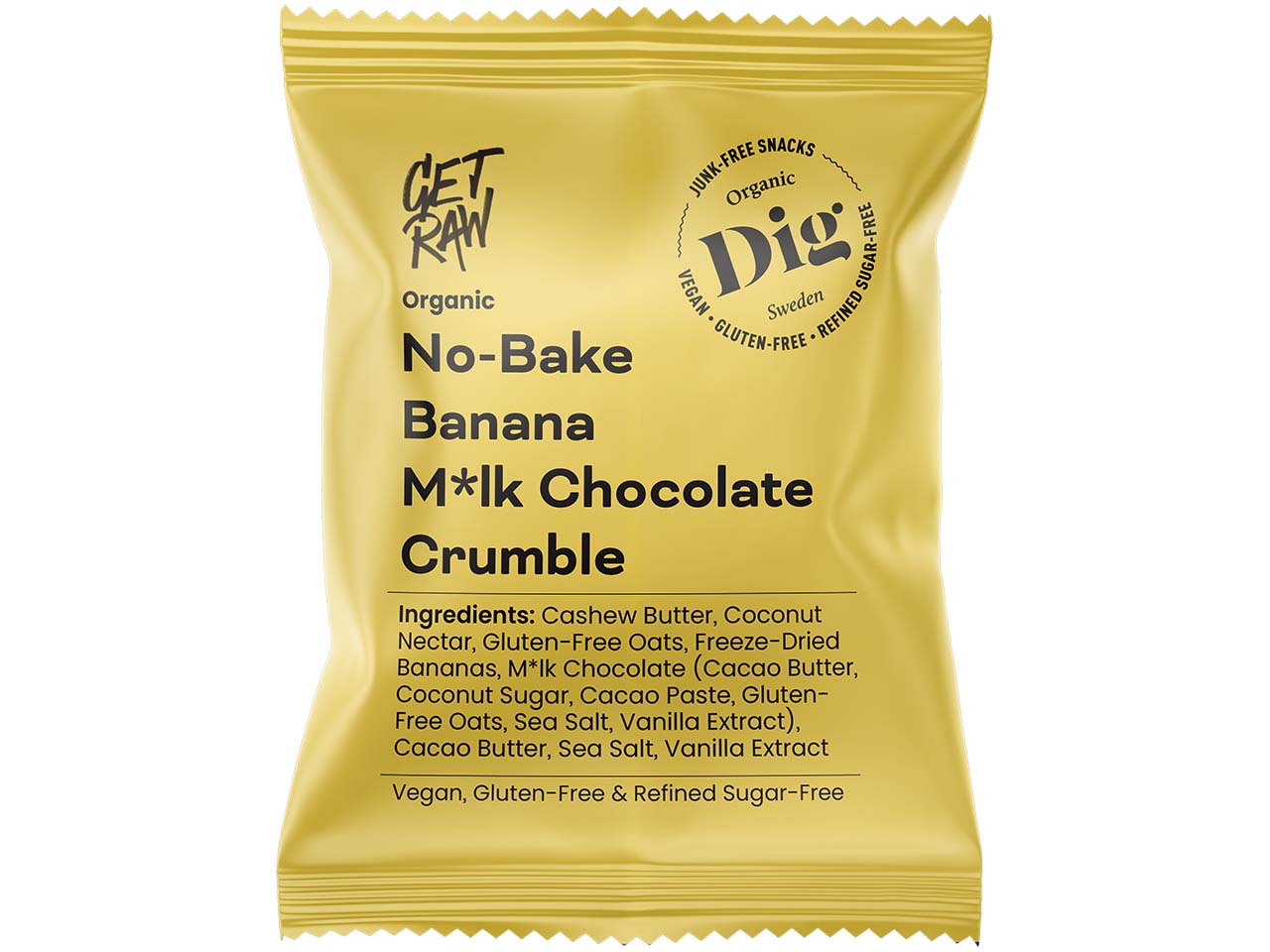 Dig Bio-Snack "Banana M*lk Chocolate Crumble, raw, vegan