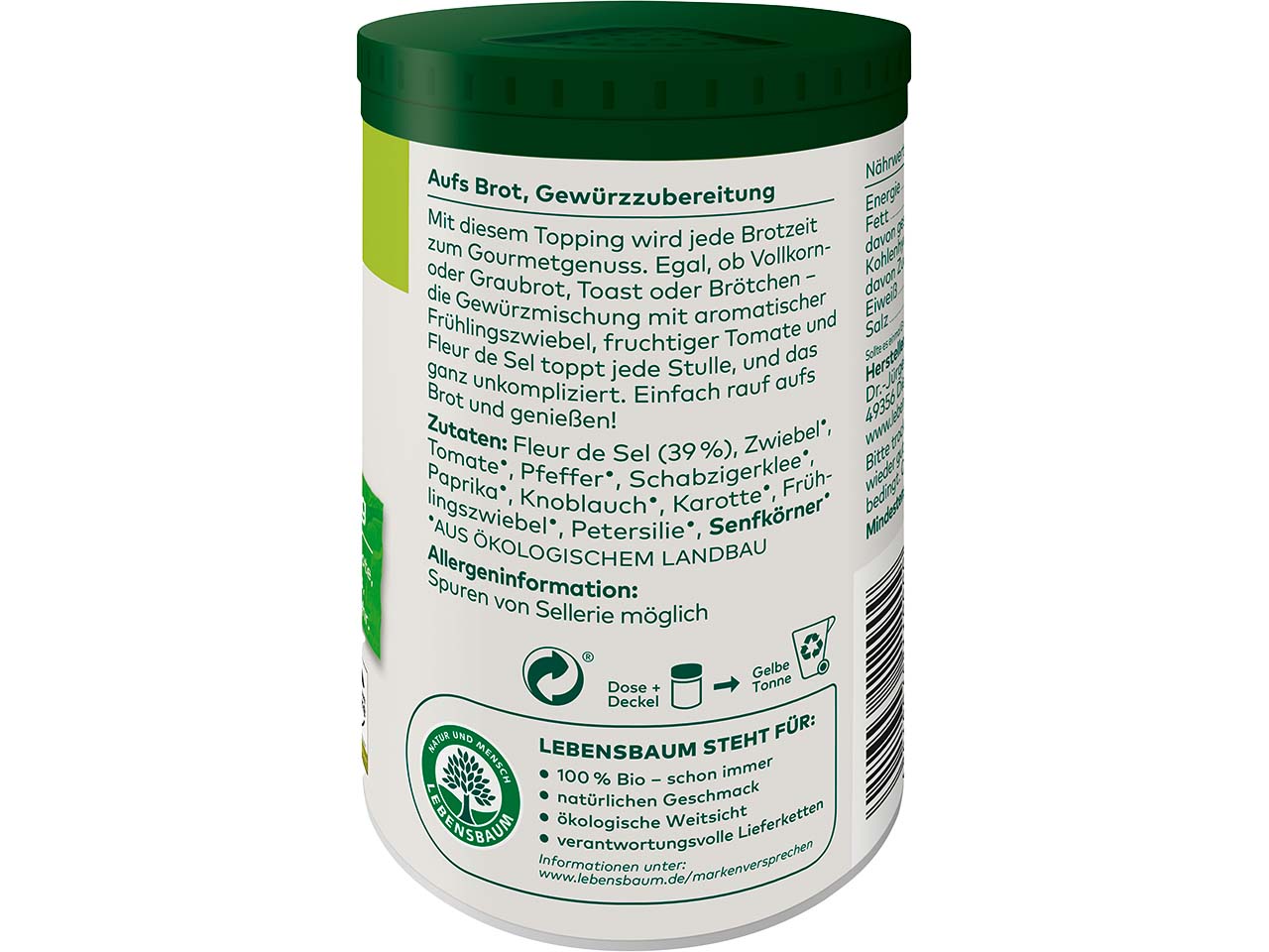 LEBENSBAUM Bio-Gewürzmischung "Auf´s Brot", 80 g