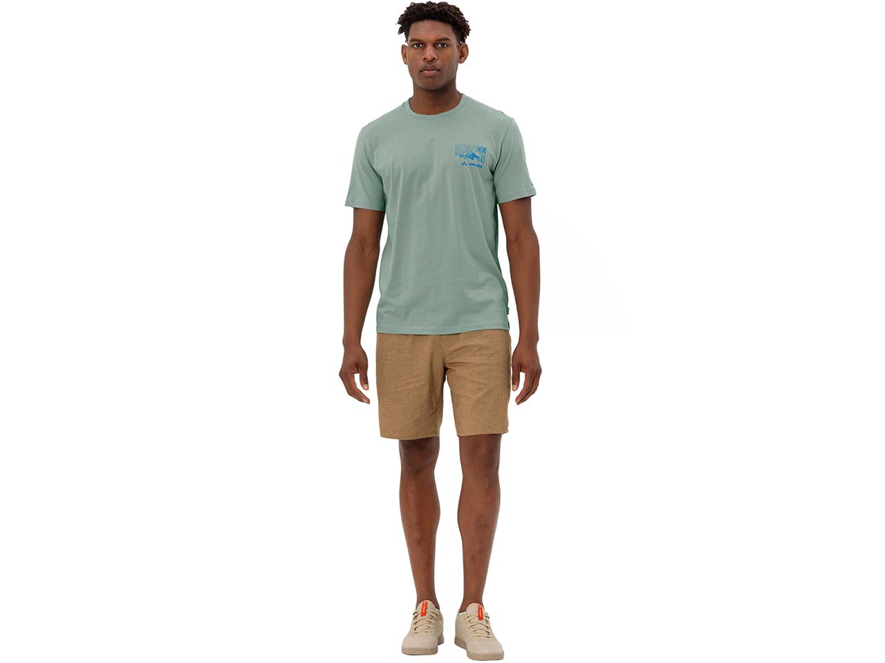 VAUDE Herren-T-Shirt "Spirit II" mit Rückenaufdruck, dusty fern, Gr. S