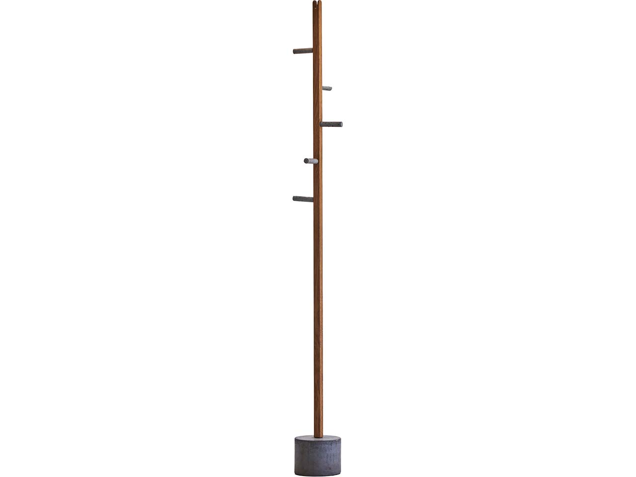 Jan Kurtz Kleiderständer "Stick" aus Eiche mit Betonsockel, H 176 x ø 19 cm