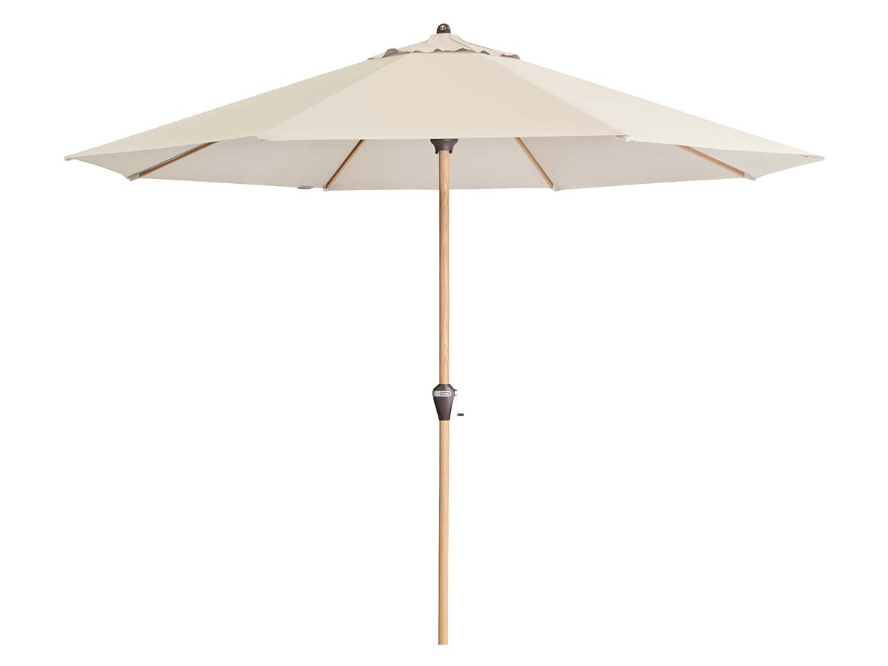doppler Sonnenschirm "Alu Wood Ultra" Ø 350 cm, Esche hell, natur