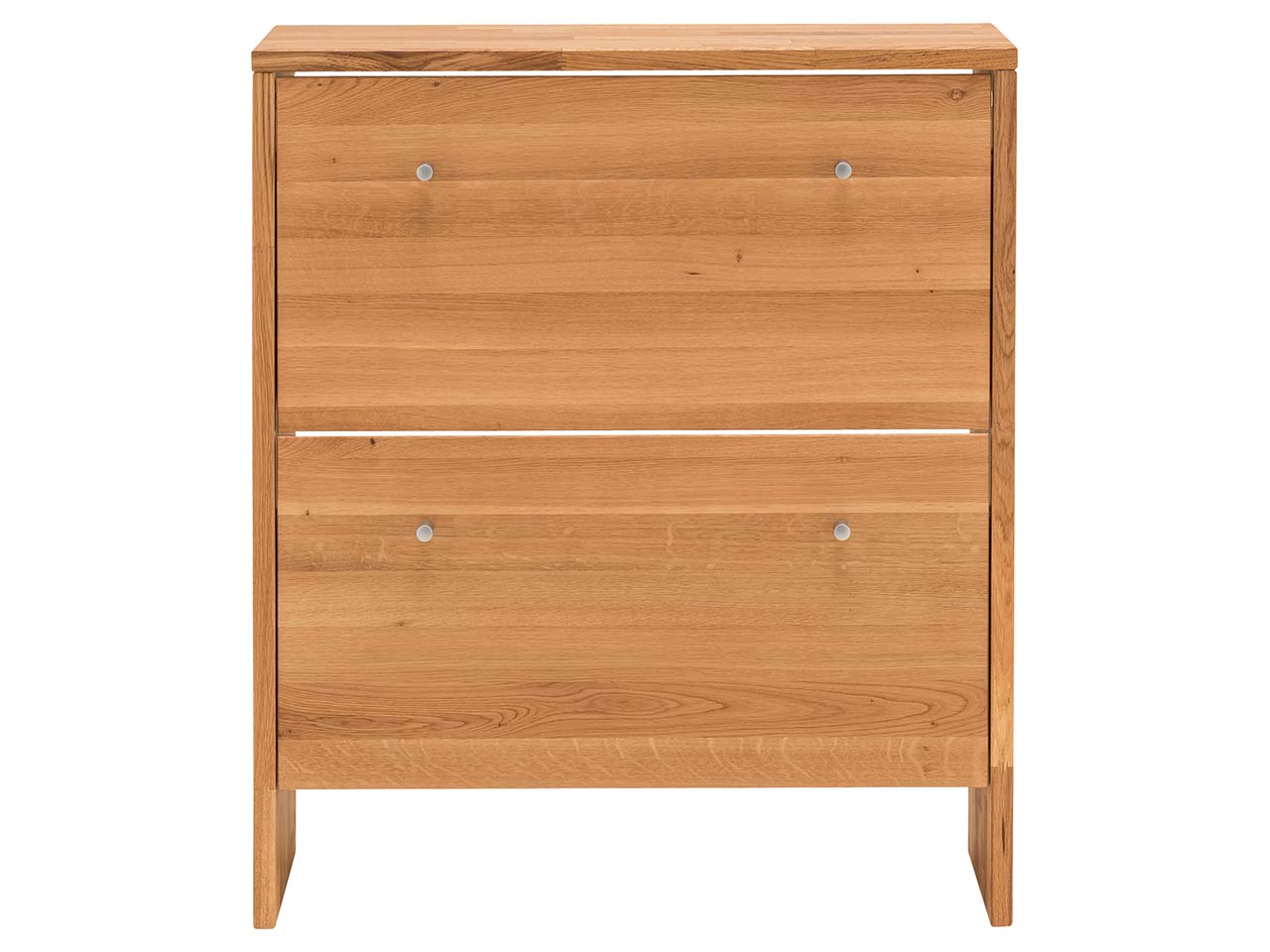 Schuhschrank "Comma" mit 2 Klappen, Wildeiche geölt