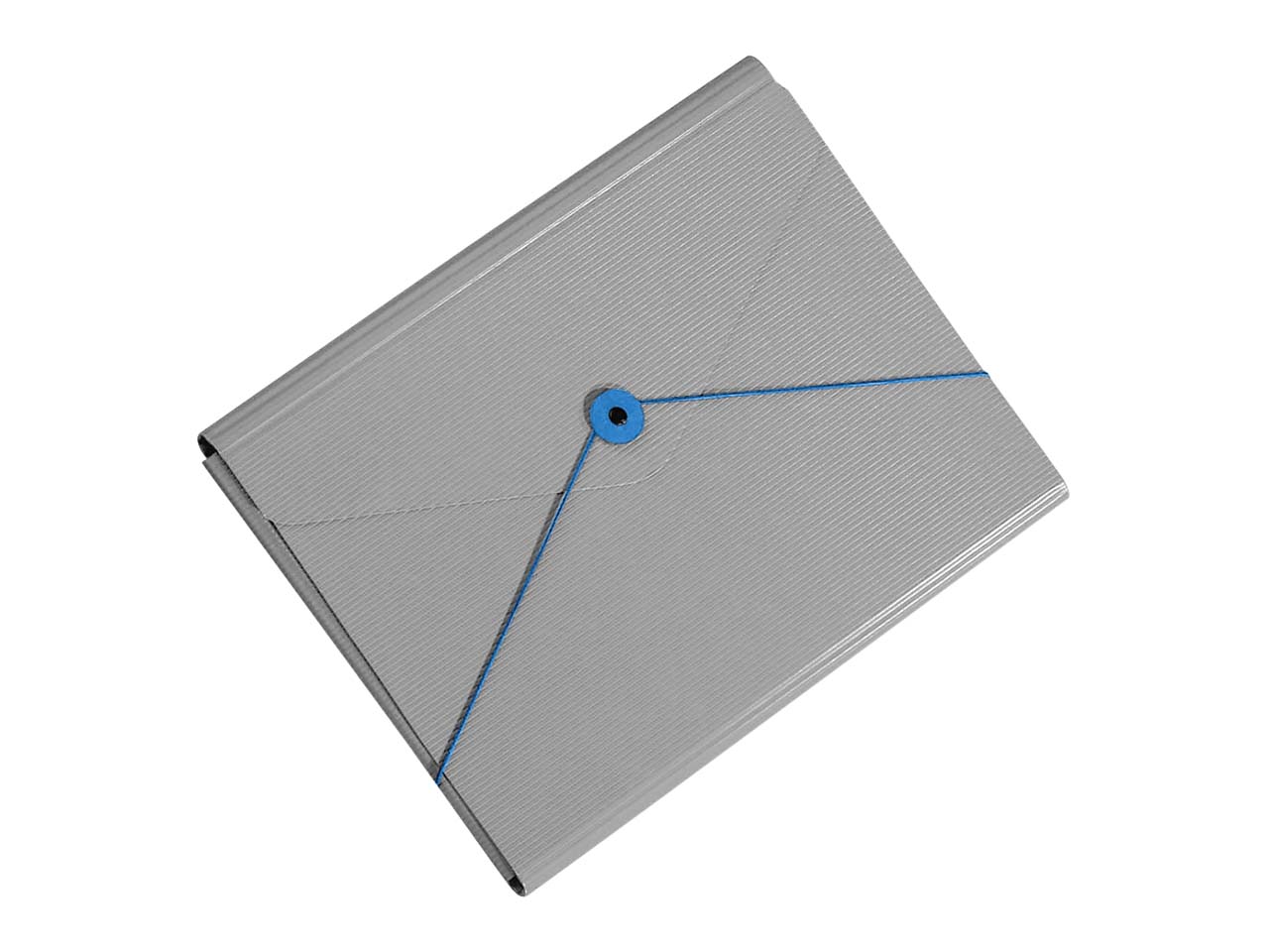 Angebotsmappe 'Feine Welle', A4, mit Flügel und Gummizug, grau