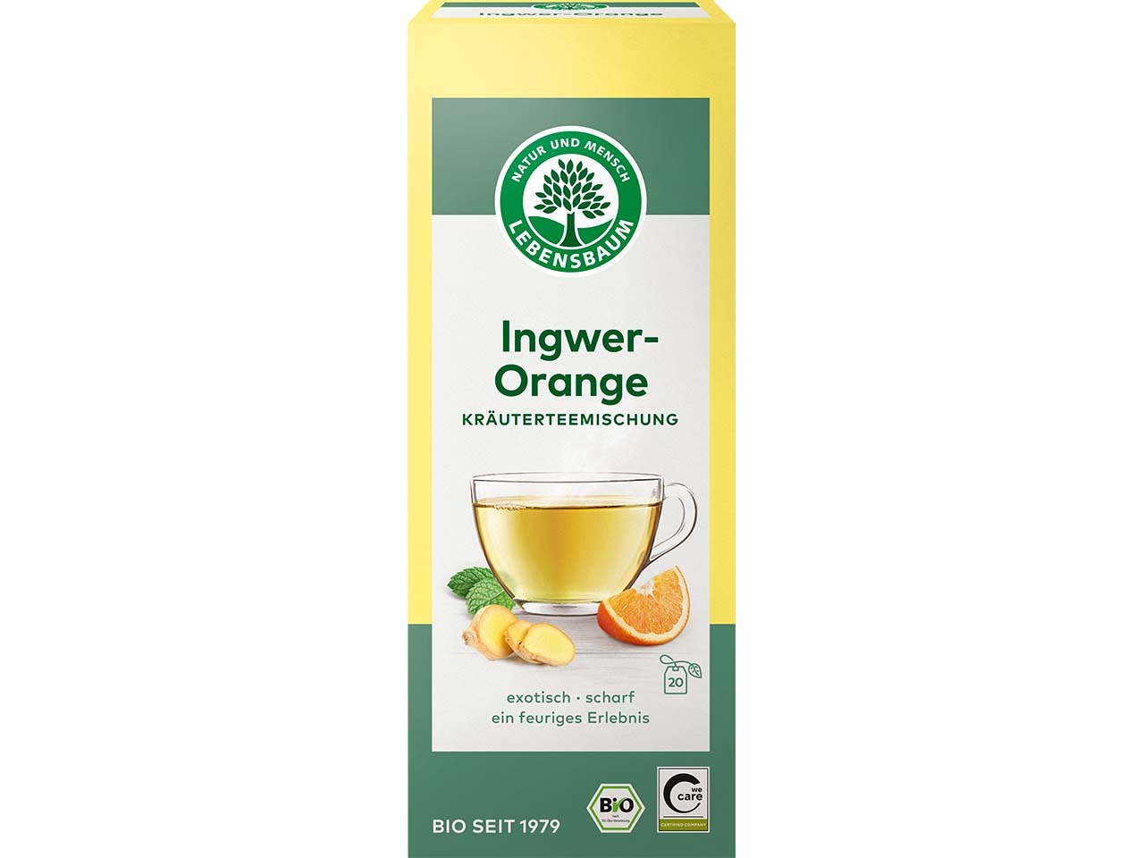 LEBENSBAUM Bio-Kräutertee 'Ingwer Orange', 20 x 2,0 g