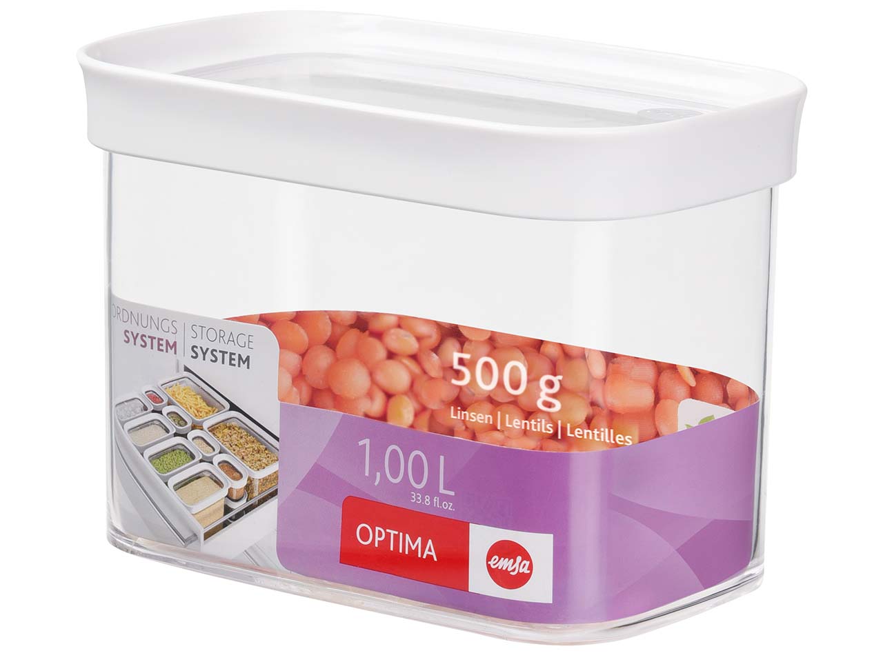 EMSA Vorratsdose 'OPTIMA' rechteckig, Hochformat 1 l