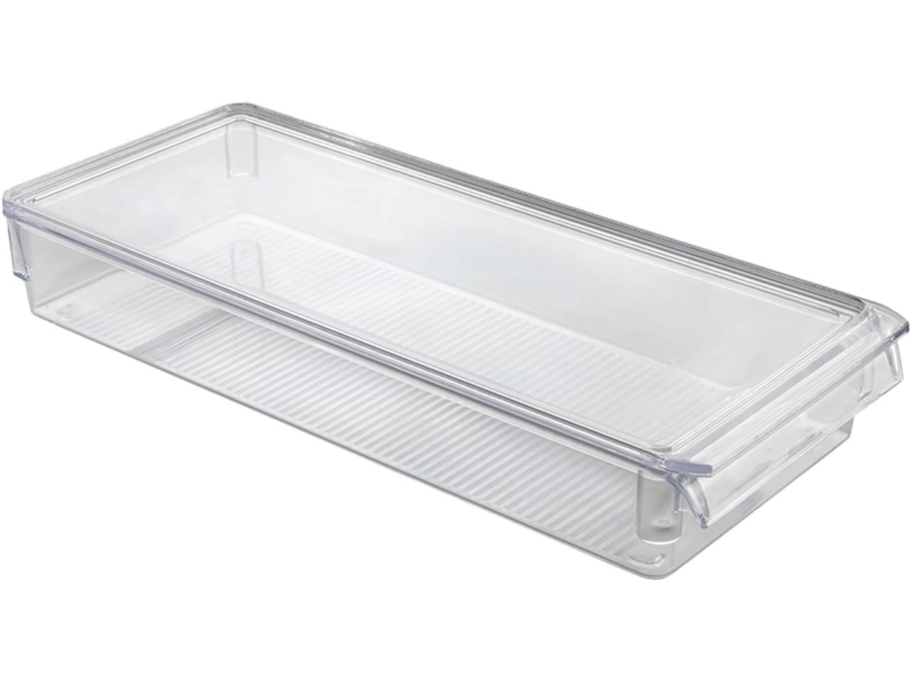 Metaltex Kühlschrank Organizer "Frigo", mittel mit Deckel 15 x 37 x 5 cm