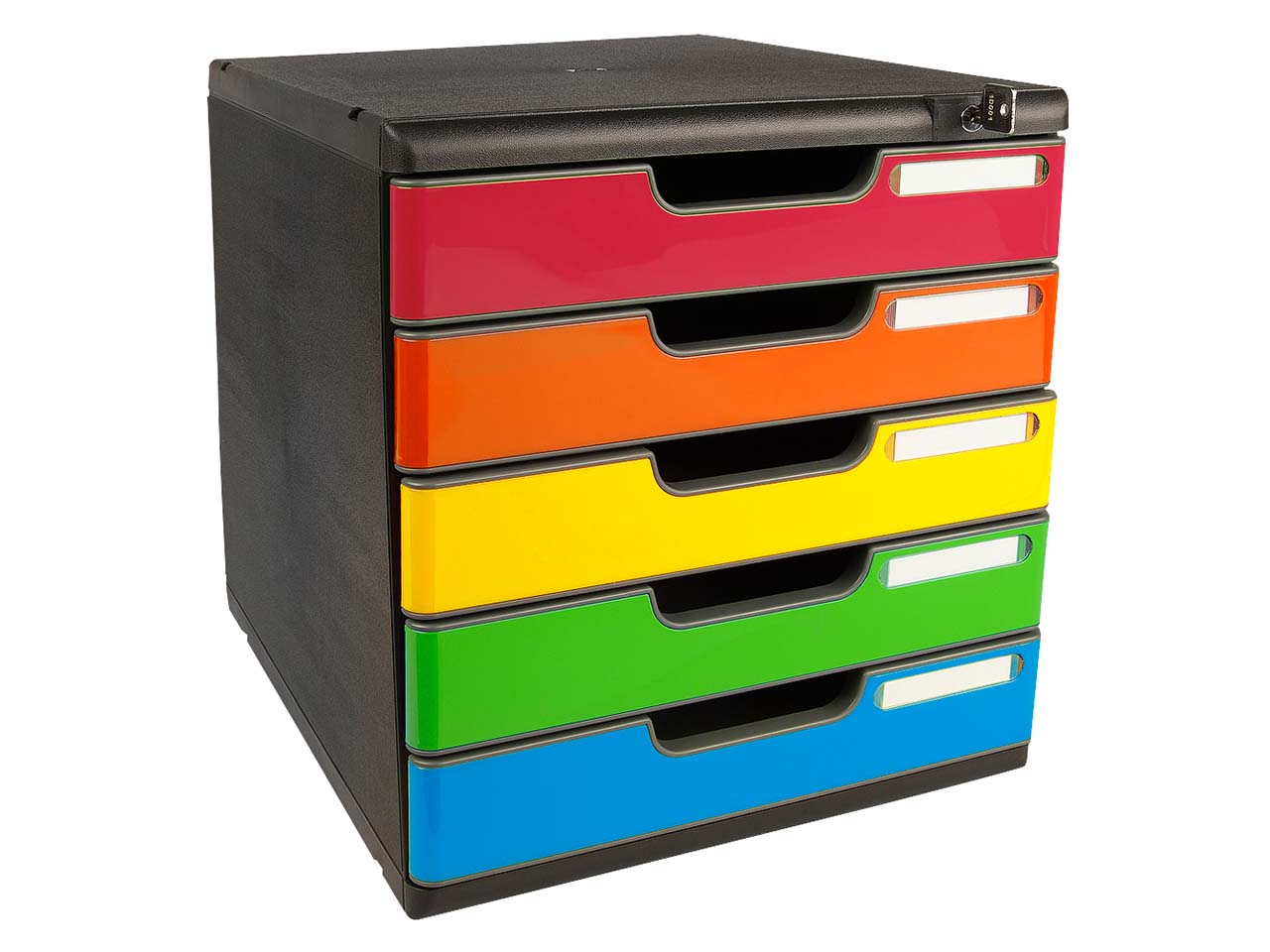 Exacompta Schubladenbox 'Modulo' verschließbar, mit 5 Schubladen, DIN A4+